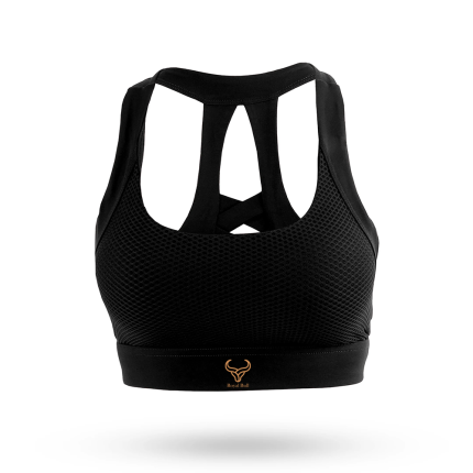 womens black cut out back sports bra