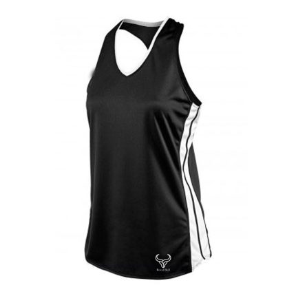 black sports singlet women