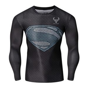 Royal Bull black Superman compression long sleeve shirt