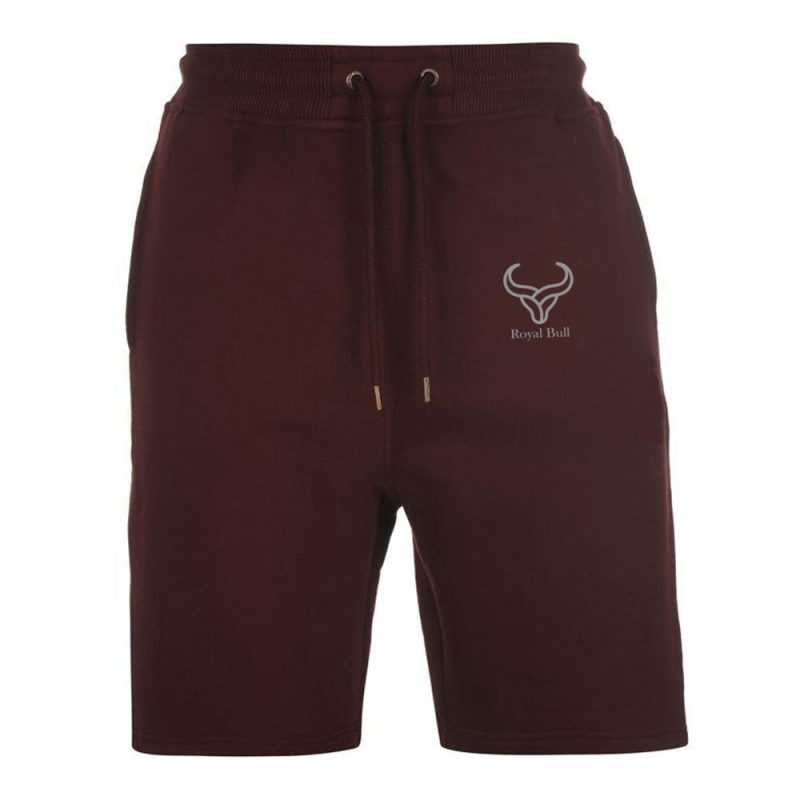 men maroon training shorts