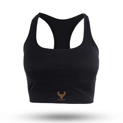 womens black cross sports bra