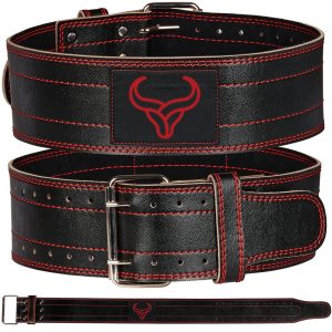 Custom Leather Black Powerlifting Belt (OEM)