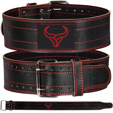 Custom Leather Black Powerlifting Belt (OEM)