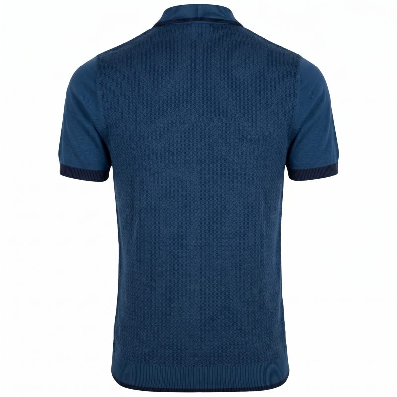 Royal Bull Blue Fitness Polo Shirt – Quick Dry Textured Edition