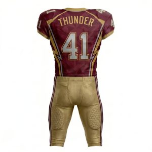 Royal Bull Maroon & Gold American Football Uniform – Prestige 41 Edition