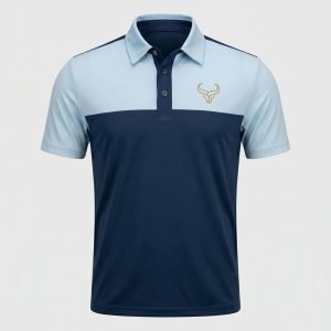 Custom Color Block Polo Shirts with premium performance fabric