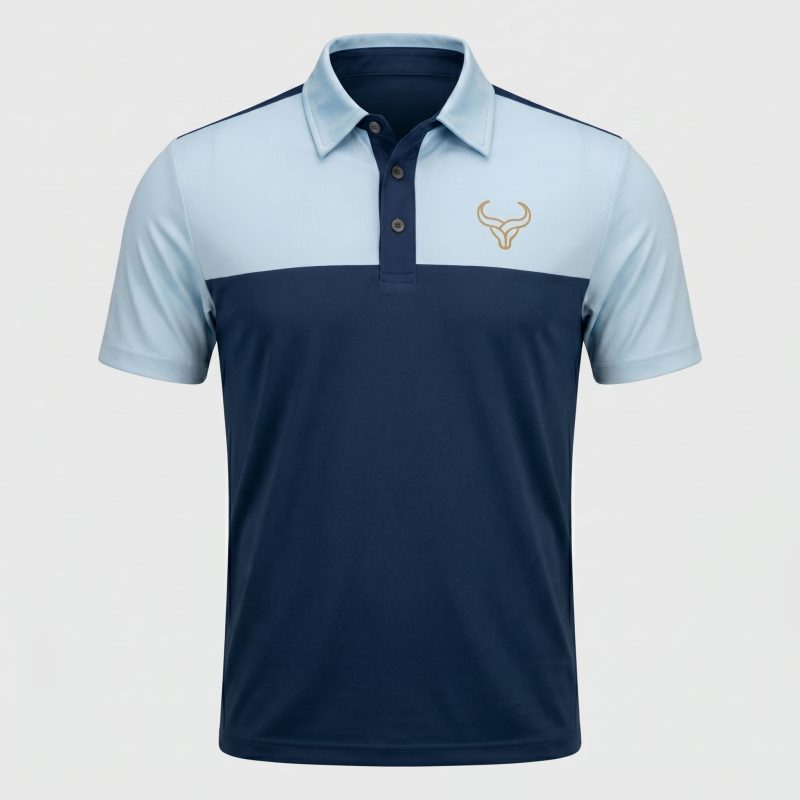 Custom Color Block Polo Shirts with premium performance fabric