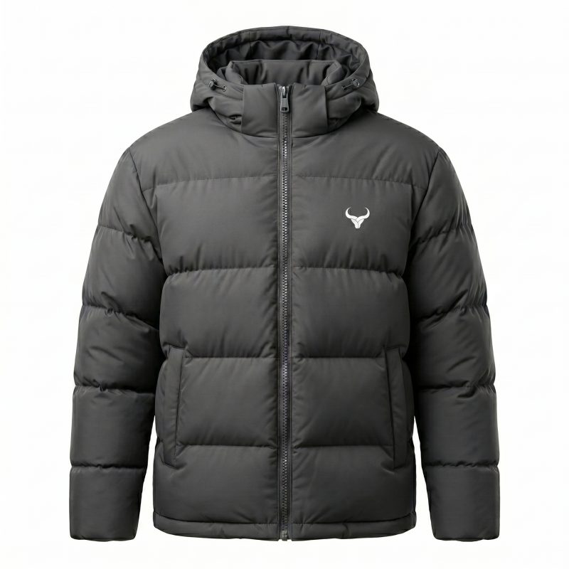 Royal Bull Grey Hooded Insulated Jacket | Men’s Winter Wear