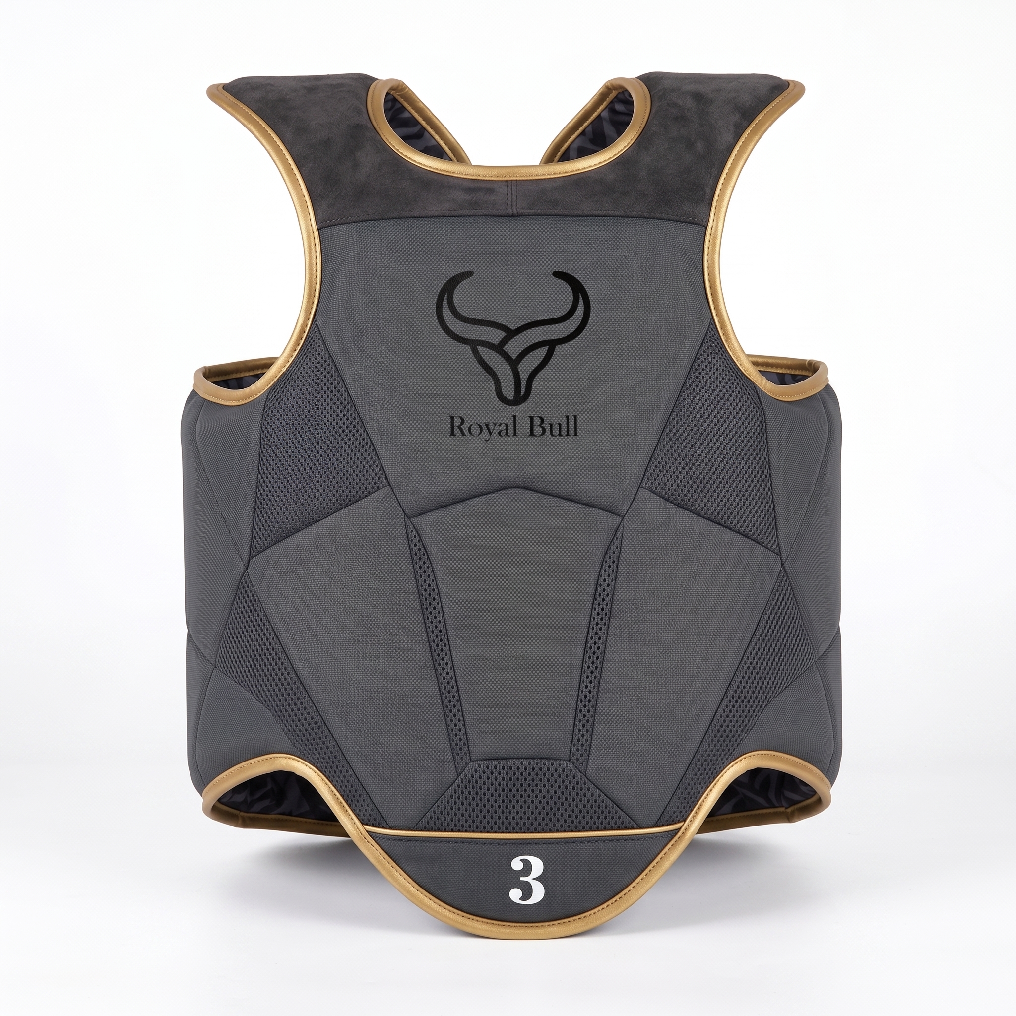 Chest guard (5) Royal Bull Black & Gold Chest Guard for Bull Riding | Rodeo Safety Vest