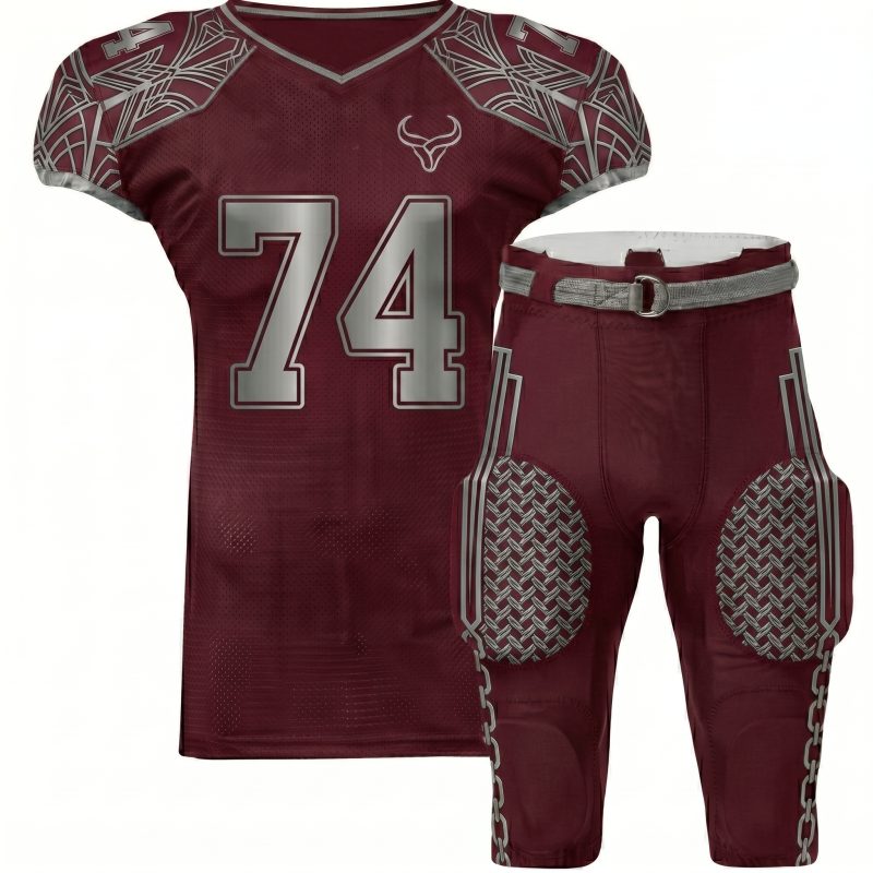 Custom American Football Uniform - Solid Design (OEM)