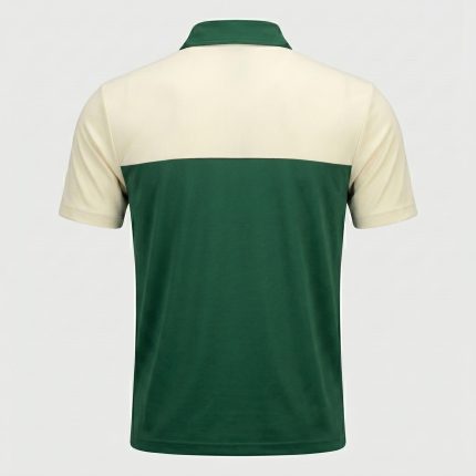 Royal Bull Green & Cream Color Block Polo Shirt – Honeycomb Piqué Edition