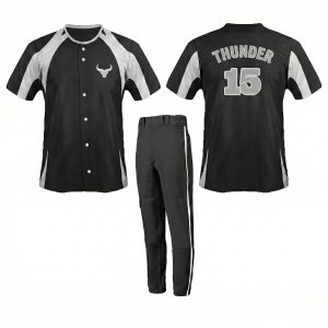Custom Men's Full Button Short Sleeve Baseball Uniform