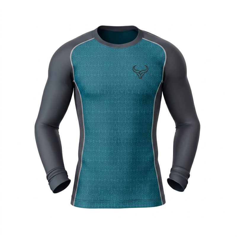 Custom Stealth Long Sleeve Rashguard MMA Fitness Training Sportswear