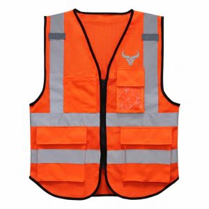 Lightweight hi vis reflective work vest