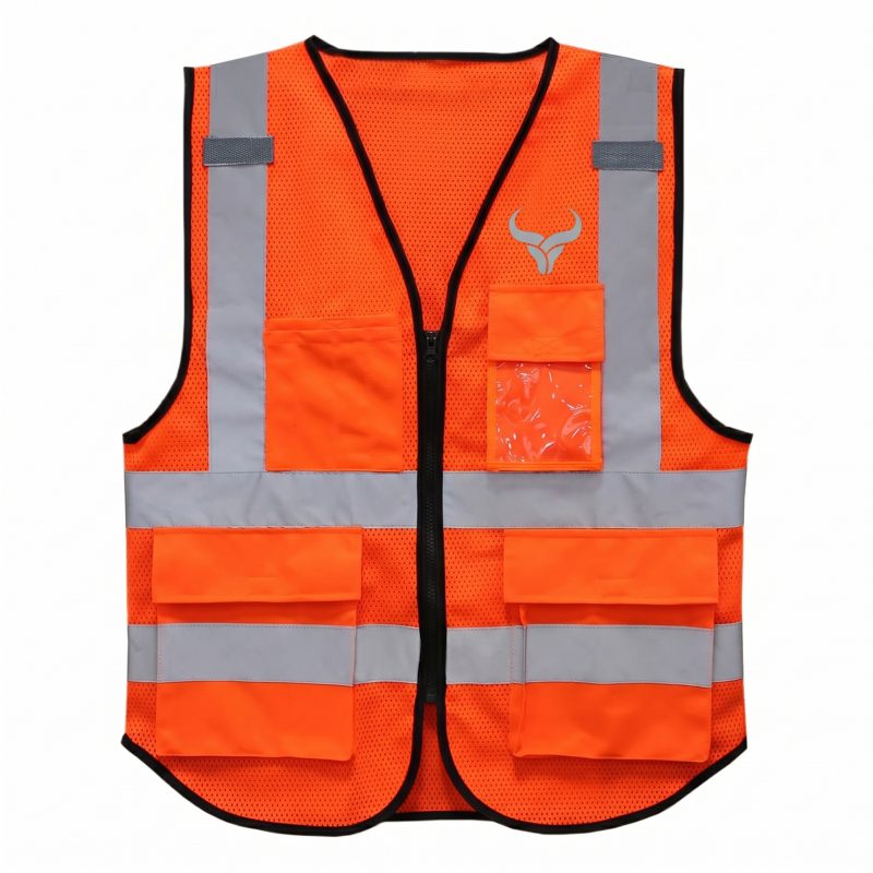 Lightweight hi vis reflective work vest