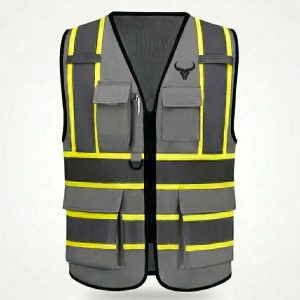 Royal Bull Safety Vest – Grey Hi-Vis Utility Vest