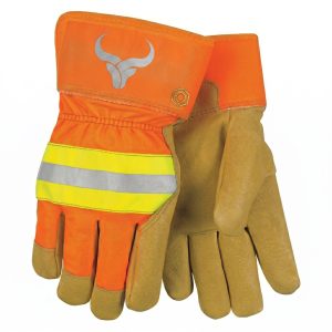 Royal Bull Leather Safety Gloves – Reflective Cuff