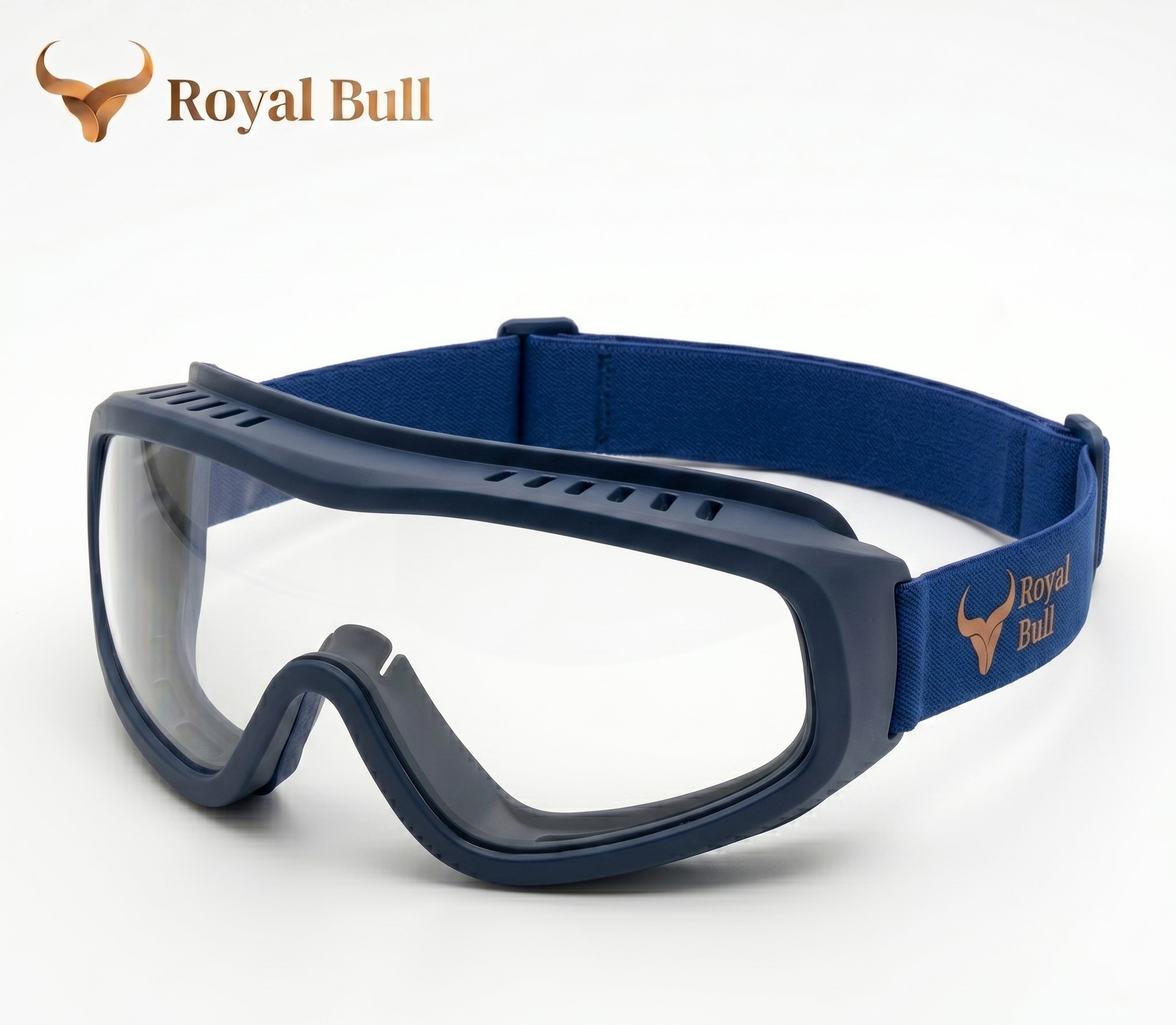 Safety Goggles (3) Royal Bull Blue Safety Goggles – Anti Fog Clear Lens