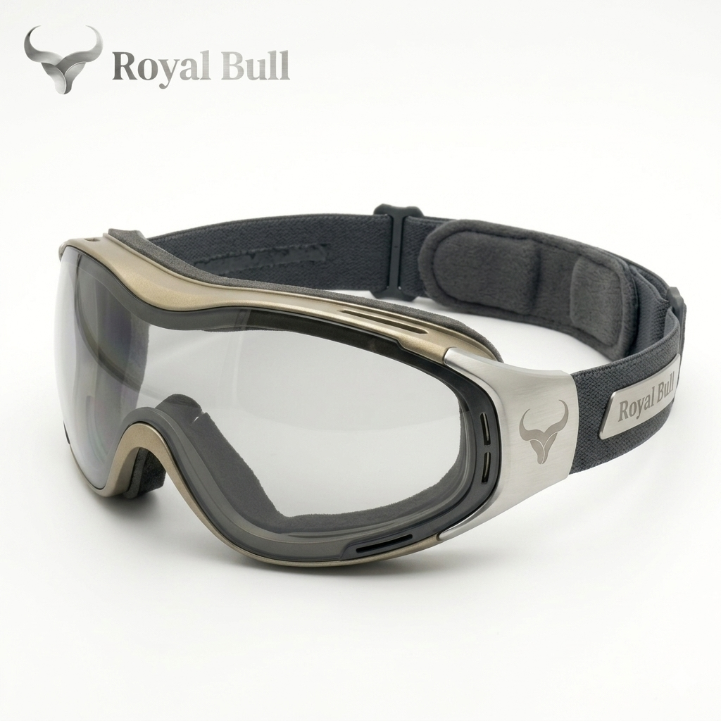 Safety Goggles (4) Royal Bull Safety Goggles – G724T Anti-Glare Clear Lens