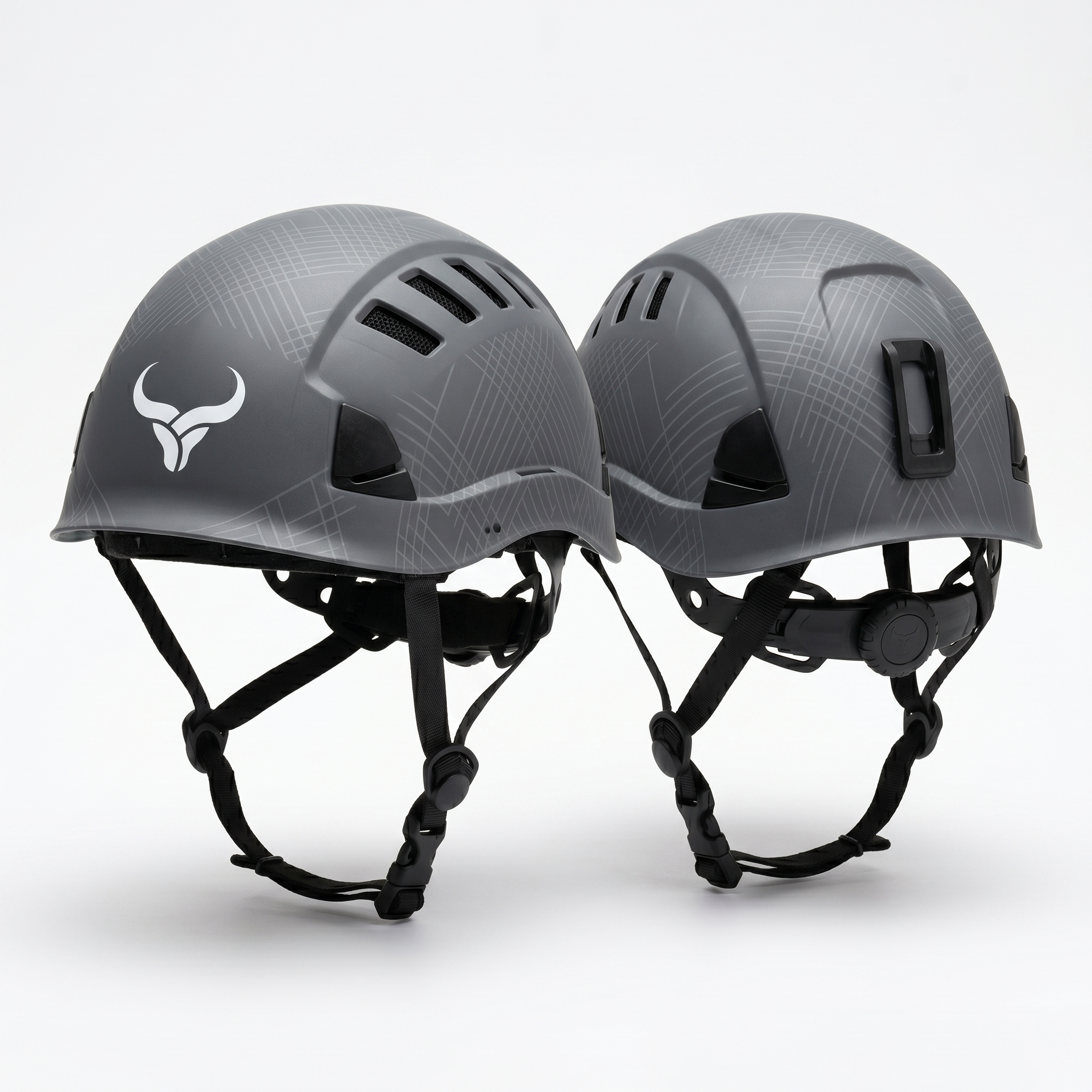 Royal Bull Safety Helmet – Grey Ventilated Climbing Helmet Grey climbing safety helmet Royal Bull