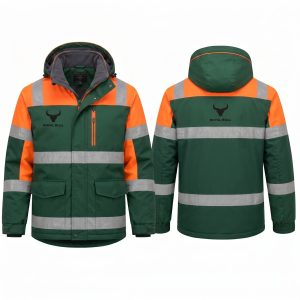 High Visibility Waterproof Safety Parka Orange Jacket