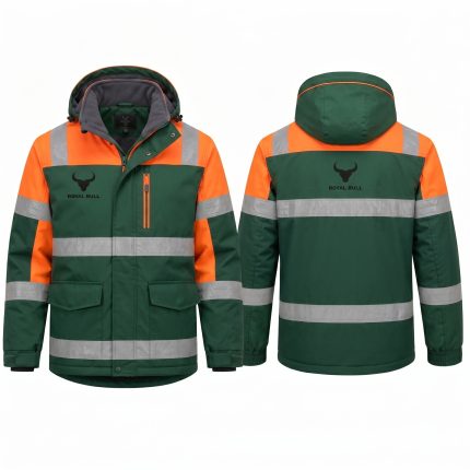 High Visibility Waterproof Safety Parka Orange Jacket