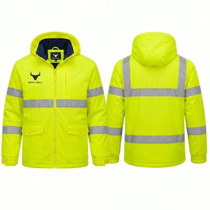 Royal Bull Hi-Vis Work Jacket – Yellow Hood Reflective
