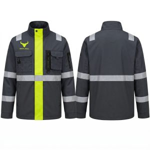 Construction Hi Vis Work Jacket Lime Green
