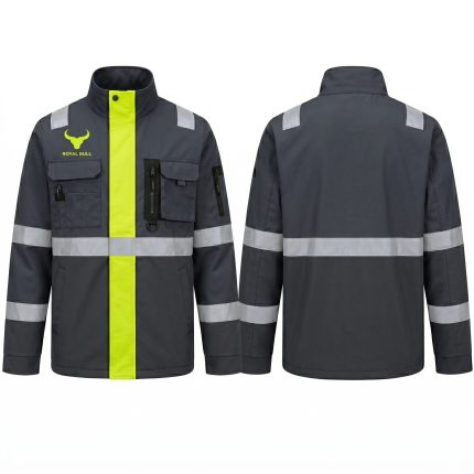 Construction Hi Vis Work Jacket Lime Green