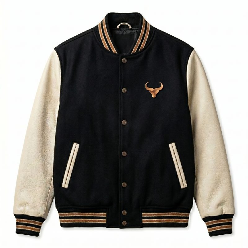 Royal Bull Blue & Copper Varsity Jacket | Men’s Streetwear