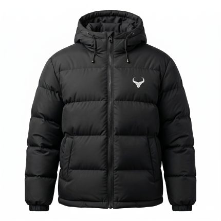 Royal Bull Black Hooded Puffer Jacket | Men’s Winter Wear