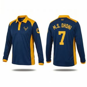 Royal Bull Navy & Gold Cricket Uniform – Long Sleeve Performance Edition