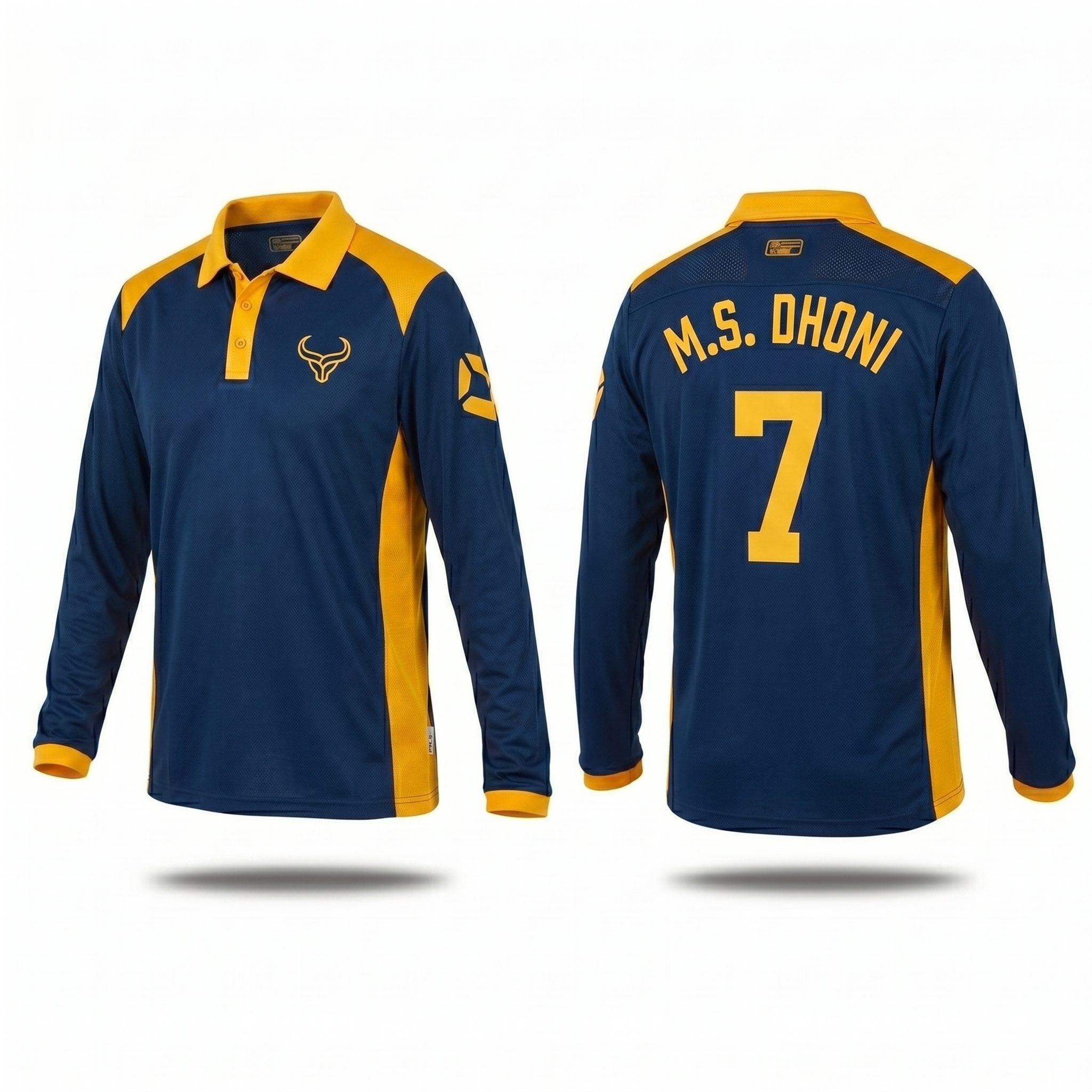 Royal Bull Navy & Gold Cricket Uniform – Performance Edition Royal Bull Navy & Gold Cricket Uniform – Long Sleeve Performance Edition