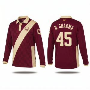 sports cricket shirt ergonomic fit maroon beige kit