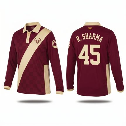 sports cricket shirt ergonomic fit maroon beige kit