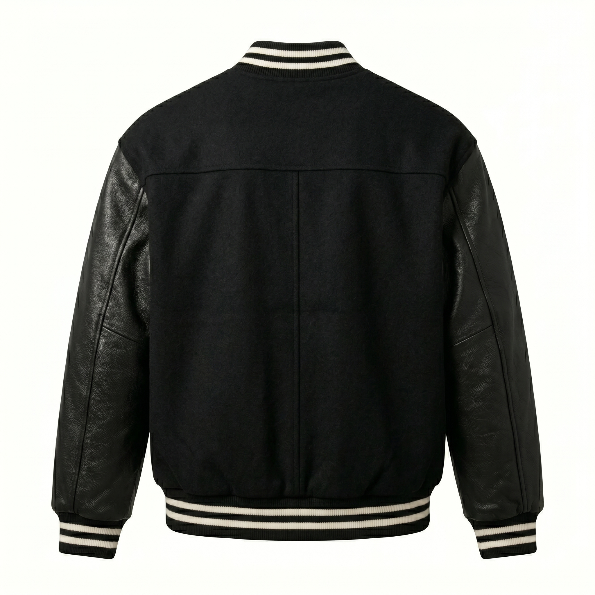 generate_back_side_do_not_202605181320 Royal Bull Black Patch Varsity Jacket | Wool & Leather