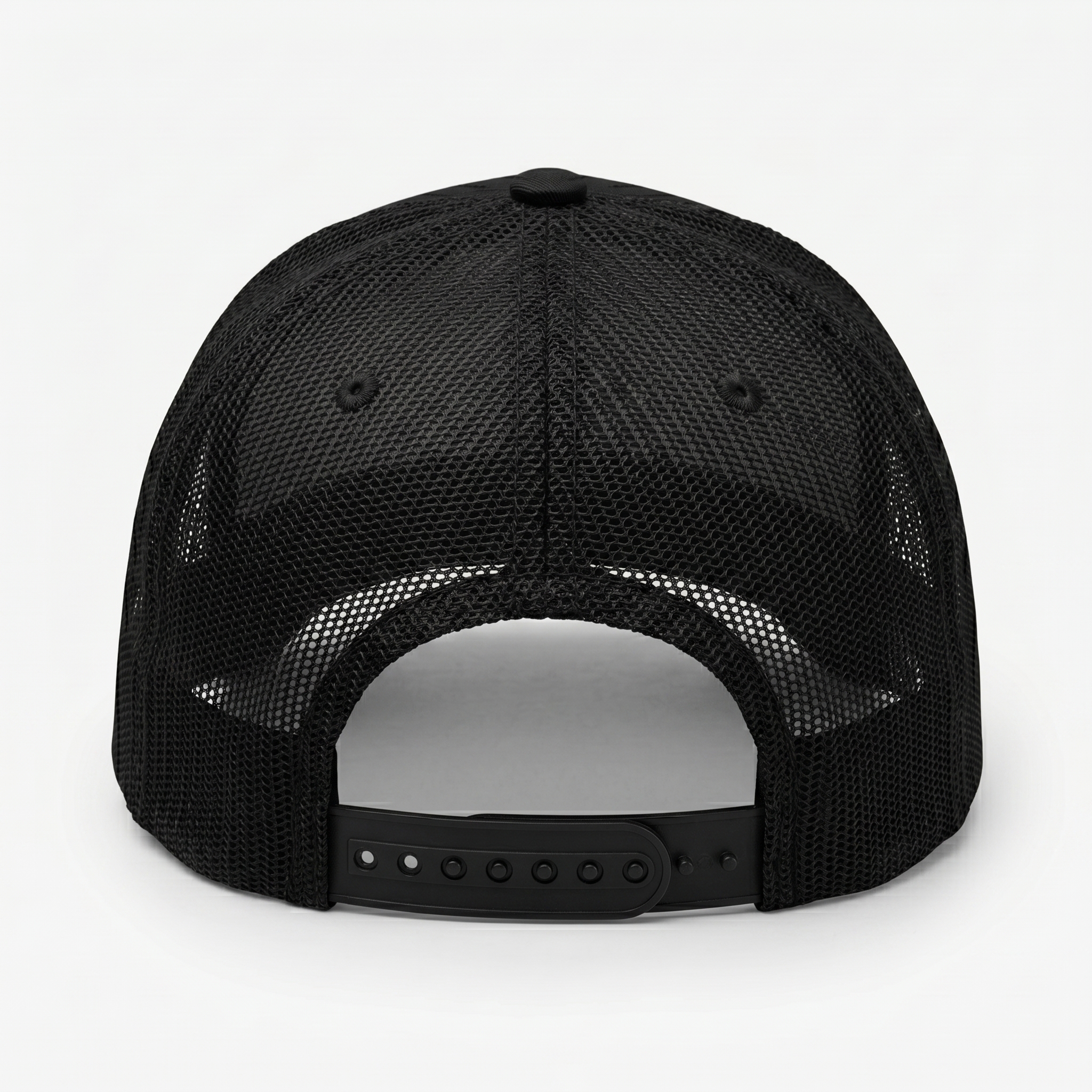 generate_back_side_without_logo_202605191037 (6) Royal Bull Black Trucker Hat – Minimal White Logo Edition