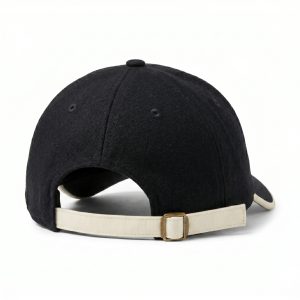 Royal Bull Black Cotton Twill Cap – 6 Panel Structured Design