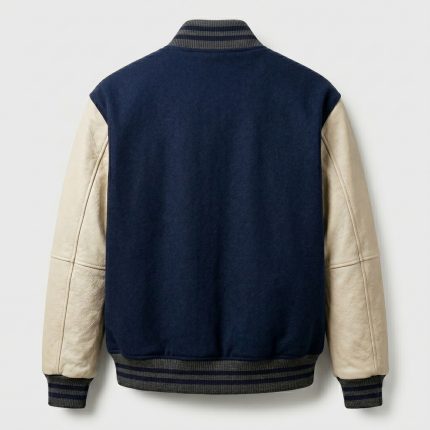 Royal Bull Blue & Cream Varsity Jacket | Men’s Streetwear