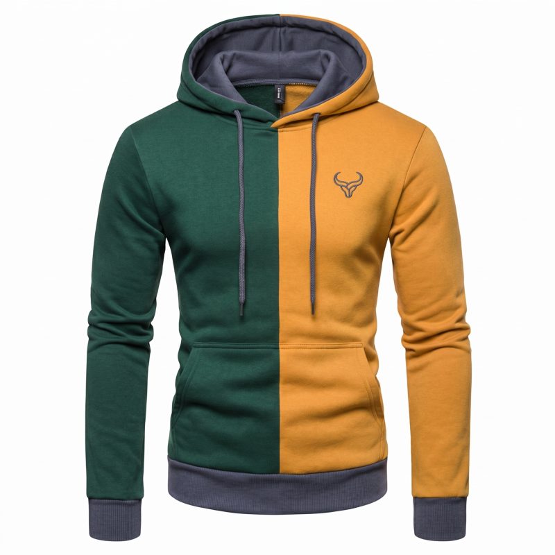 Custom Men's Crest Hoodie with Embroidered Crest Logo and Private Label Manufacturing