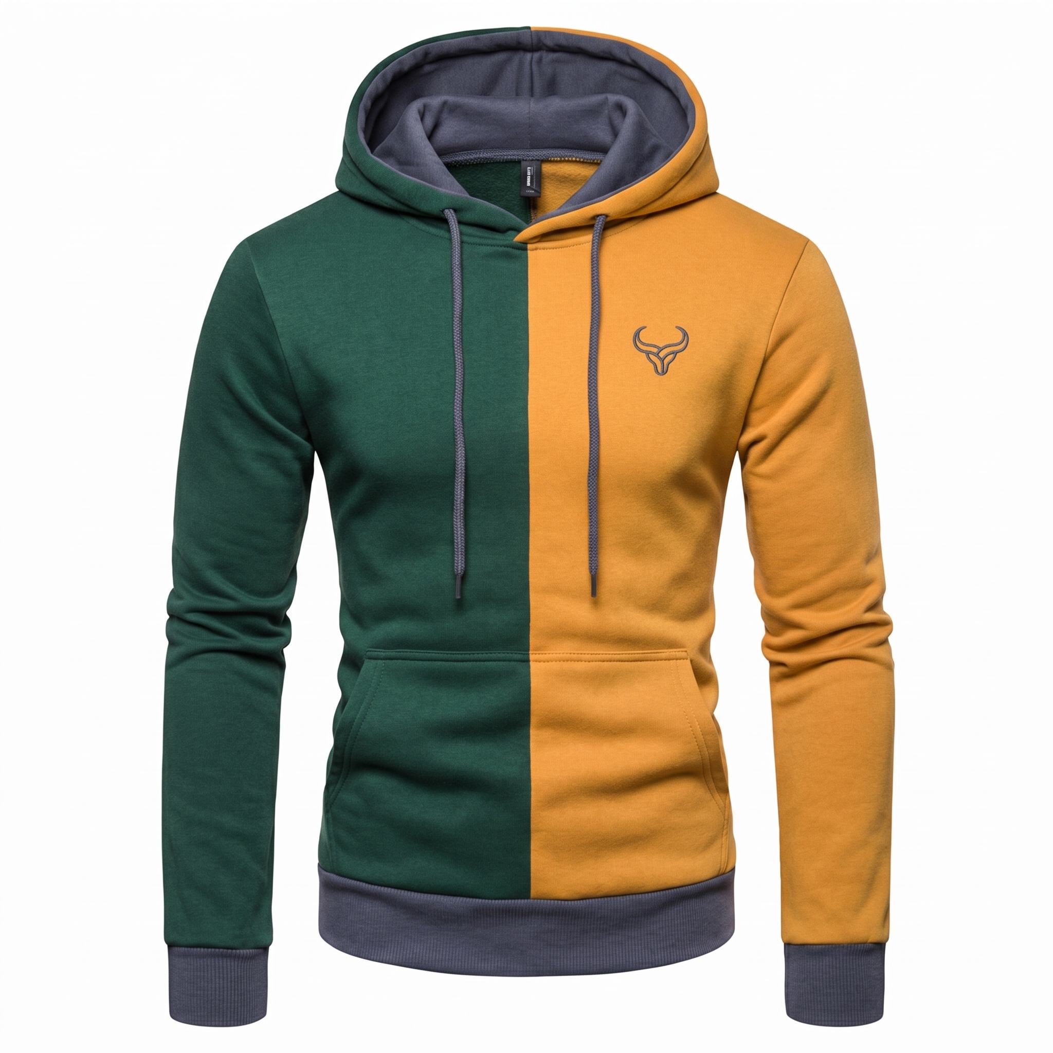 Custom Men's Crest Hoodie Custom Men's Crest Hoodie with Embroidered Crest Logo and Private Label Manufacturing