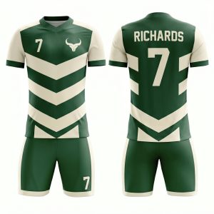 green white soccer team jersey design