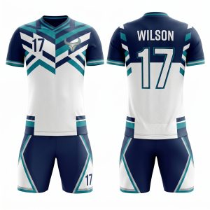 blue white soccer team jersey design