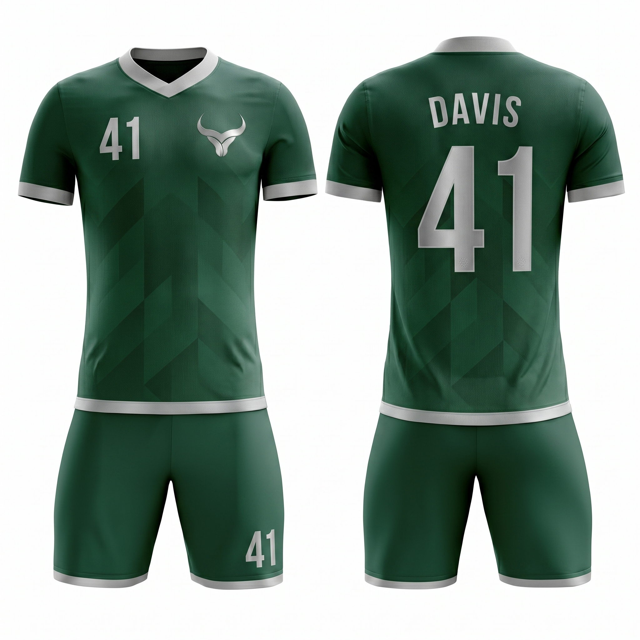 Royal Bull Green & White Soccer Jersey Royal Bull green white soccer jersey