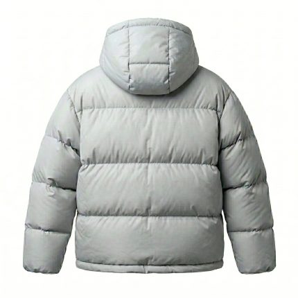 Royal Bull Light Grey Hooded Puffer Jacket | Men’s Winter Wear