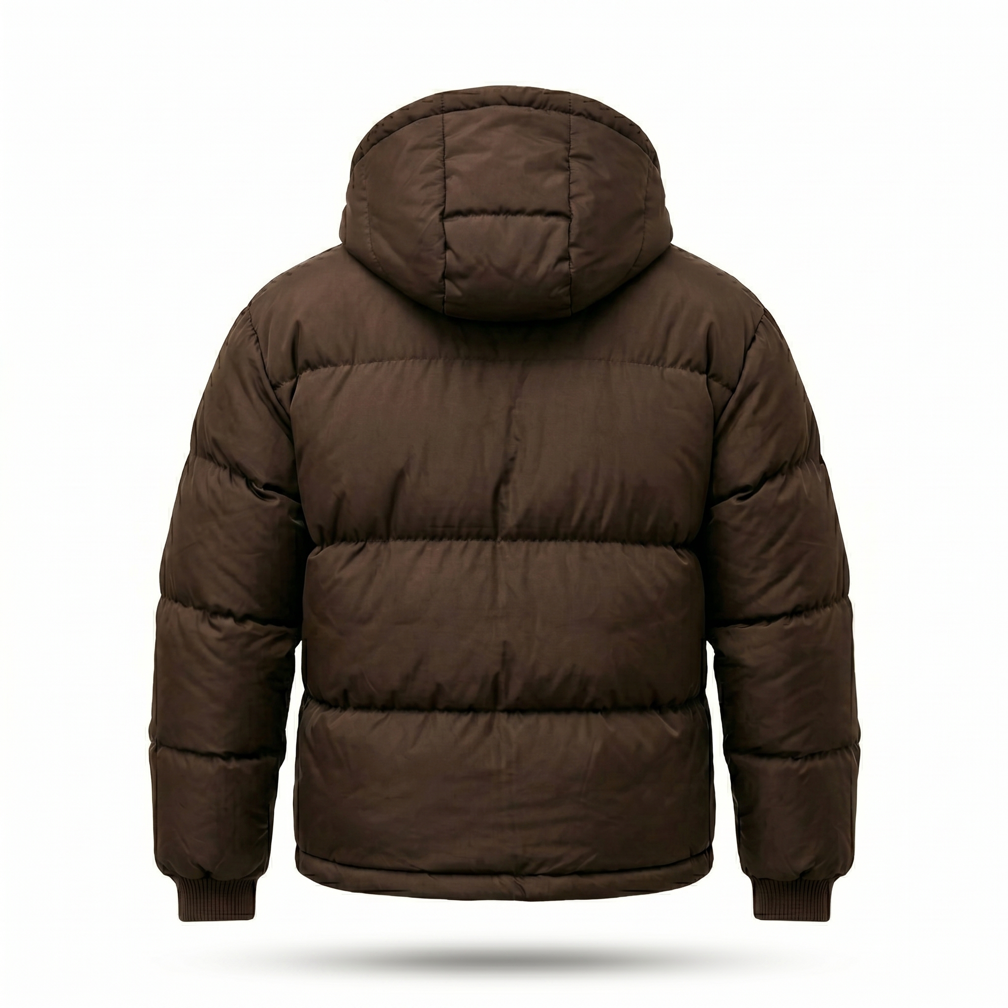 make_backside_with_no_logo_202605181256 Royal Bull Brown Hooded Down Jacket | Box Pocket Style