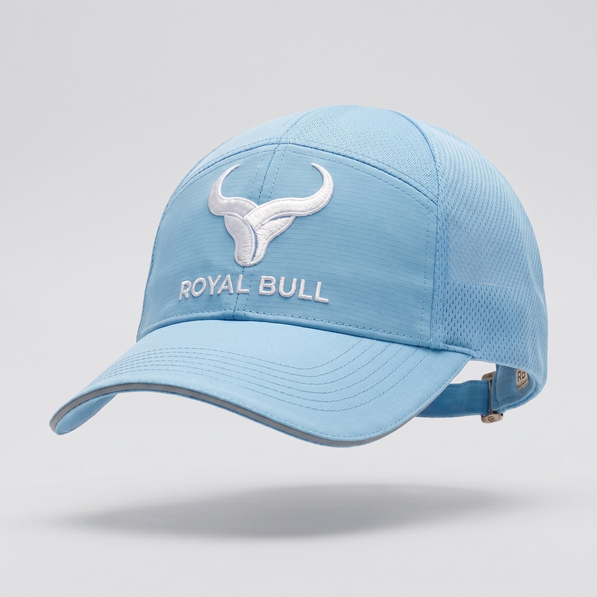 Royal Bull Light Blue Cap – Perforated Breathable Design Royal Bull sports cap light blue color