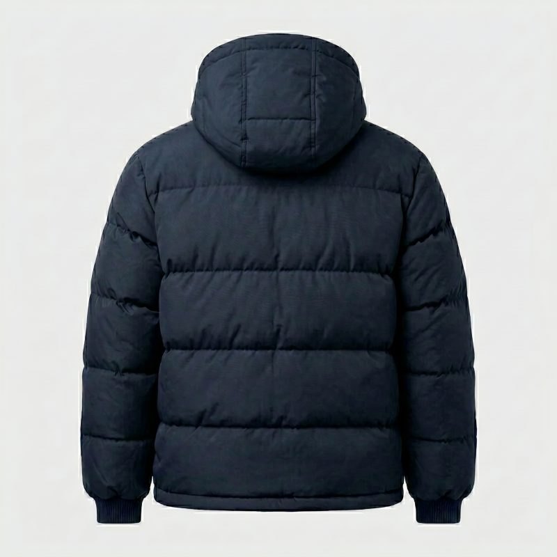 Royal Bull Whistler Blue Puffer Jacket | Textured Winter Coat