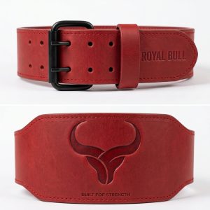 Custom 6 Inch Leather Weightlifting Gym Belt