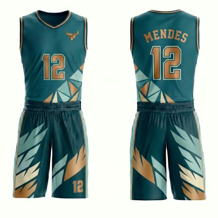 Custom Back Court Sublimated Basketball Uniform (OEM)